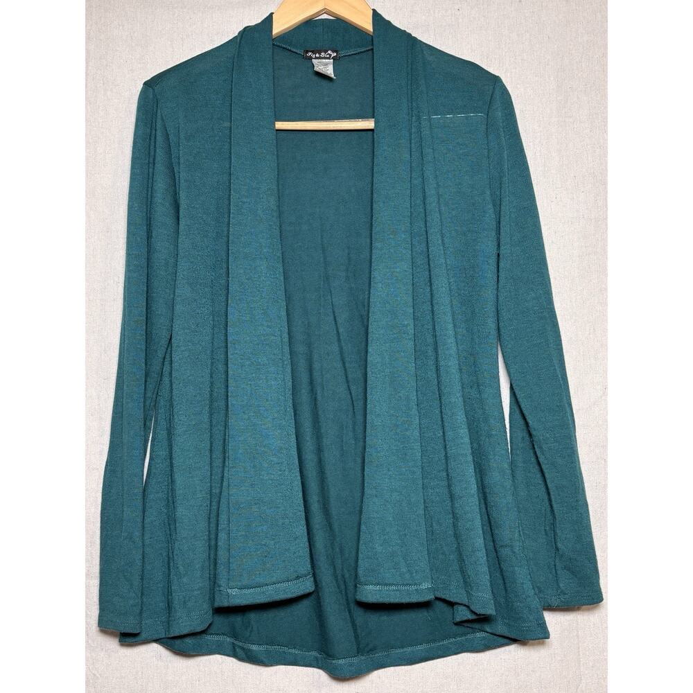 Fig & Blu Women Teal Green Cardigan‎ Women’s Sz M